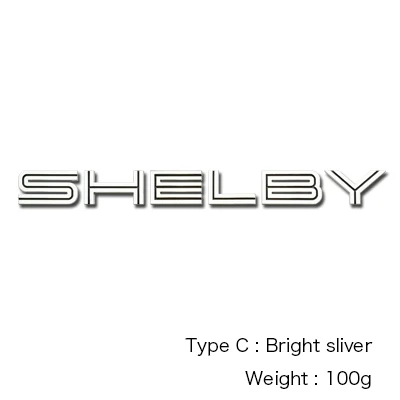Скорость движения воздуха Шелби автомобильные эмблемы надписи для Ford SHELBY Mustang Кобра GT500 задний багажник Decklid эмблемы наклейки на авто-Стайлинг - Название цвета: bright silver