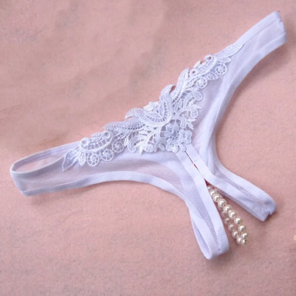 Fantasia Panties: Sexy Women's Transparent Pearl G-String Underwear with Seamless Lace Design image 6