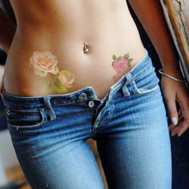 Beautiful Chinese Peony Tattoo Stickers Sexy Body Art Women Waterproof Temporary Flowers Tattoo Beautiful Chinese Peony Tattoo Stickers Sexy Body Art Women Waterproof Temporary Flowers Tattoo