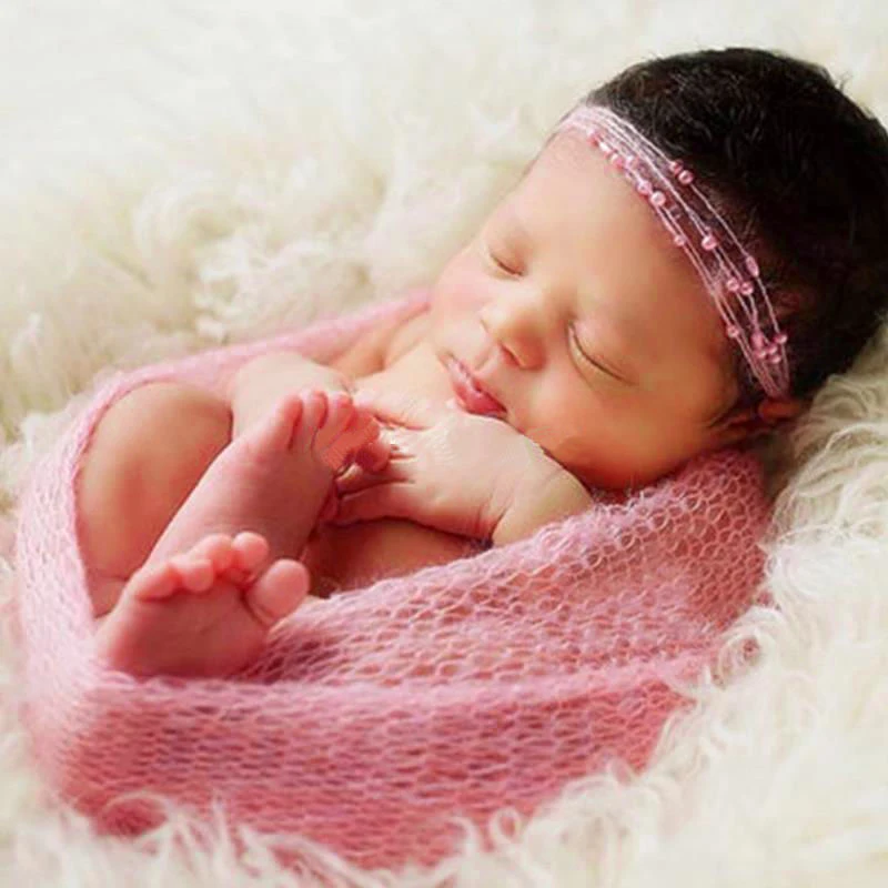 Online 50*160 cm Bayi Menerima Selimut Bayi Fotografi Alat Peraga Peregangan Knit Wrap Berongga Wraps Hammock Foto Membedung Selimut D35