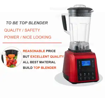 Digital TouchPad Timer 3HP BPA FREE automatical professional smoothies power blender food heavy duty smart program mixer juicer