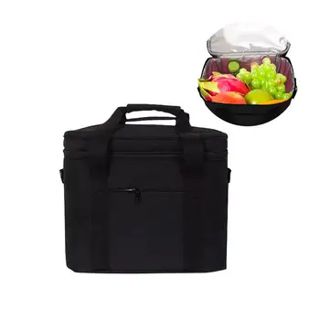 

Picnic Bag Foldable Thermal Bag Aluminum Foil Large Size Lunch Double Ice Pack Box Bag or Car Beach Barbecues Camping Travel