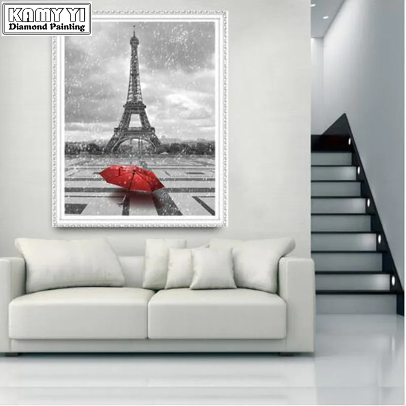 

5D Diy Diamond Painting Cross Stitch Paris Tower Snowflake Diamond Embroidery Mosaic Kits Drawing Room Painting XY25