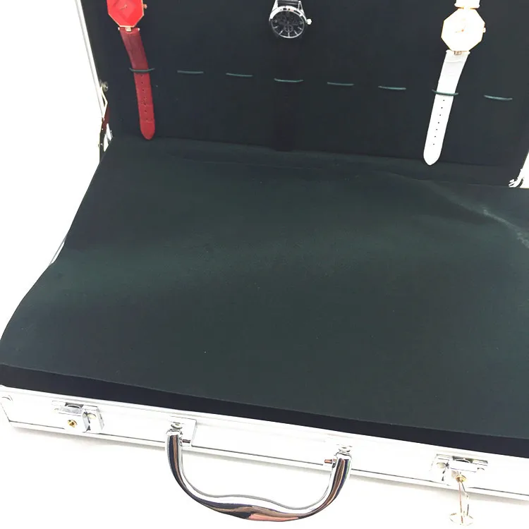 black velvet aluminum watch box