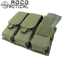 ROCOTACTICAL военный molle тактический, тройной подсумок для M4/M16 винтовка пистолет маг мешок армейский зеленый/Тан/черный/сp Multicam