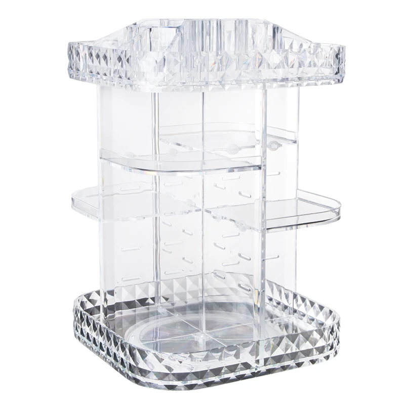 Rotatable Acrylic Cosmetic Storage Box Lipstick Display Stand Multilayer Nail Polish Rack Holder Women Makeup Organizer Case13