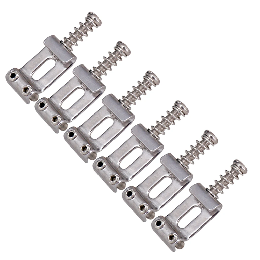 6 Saddles Hardtail Bridge Top Load Tremolo Bridge for Electric Guitar Bridge