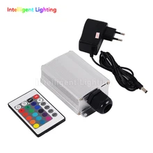 7 Вт RGB светодиодный волоконно-оптический драйвер двигателя с 24key ИК-пульт дистанционного управления для всех видов оптического волокна s sky stars