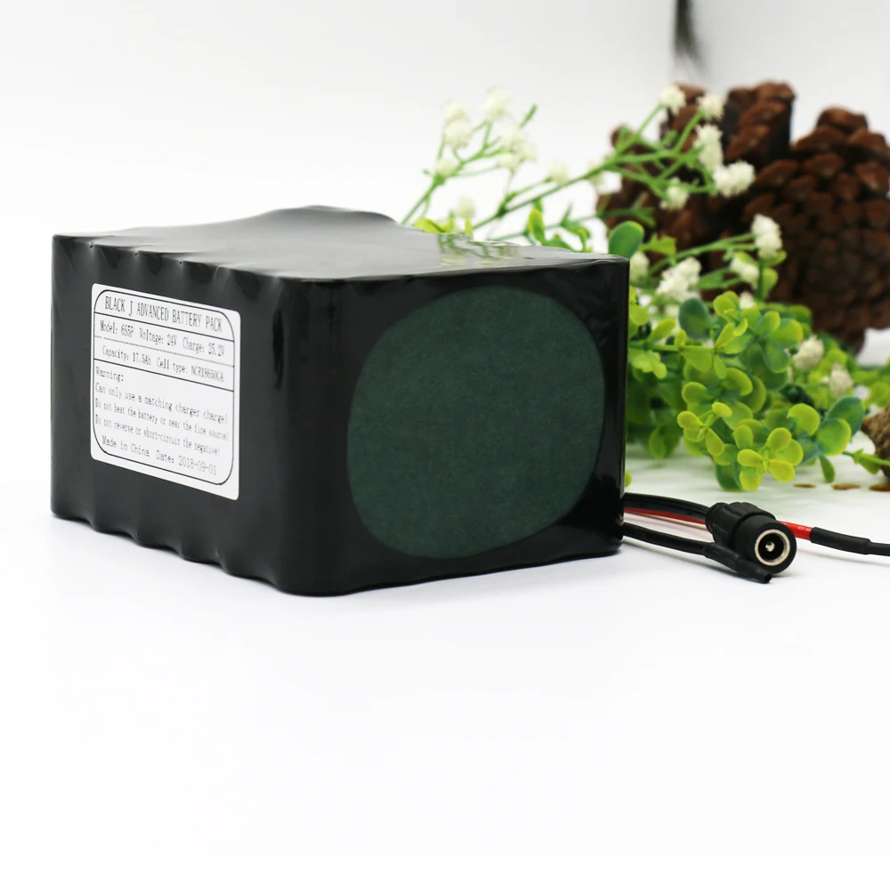 

KLUOSI 24V Battery 6S6P 22.2V/25.2V 21Ah NCR18650GA Li-Ion Battery Pack with 20A Balanced BMS for Electric Motor Bicycle Scooter