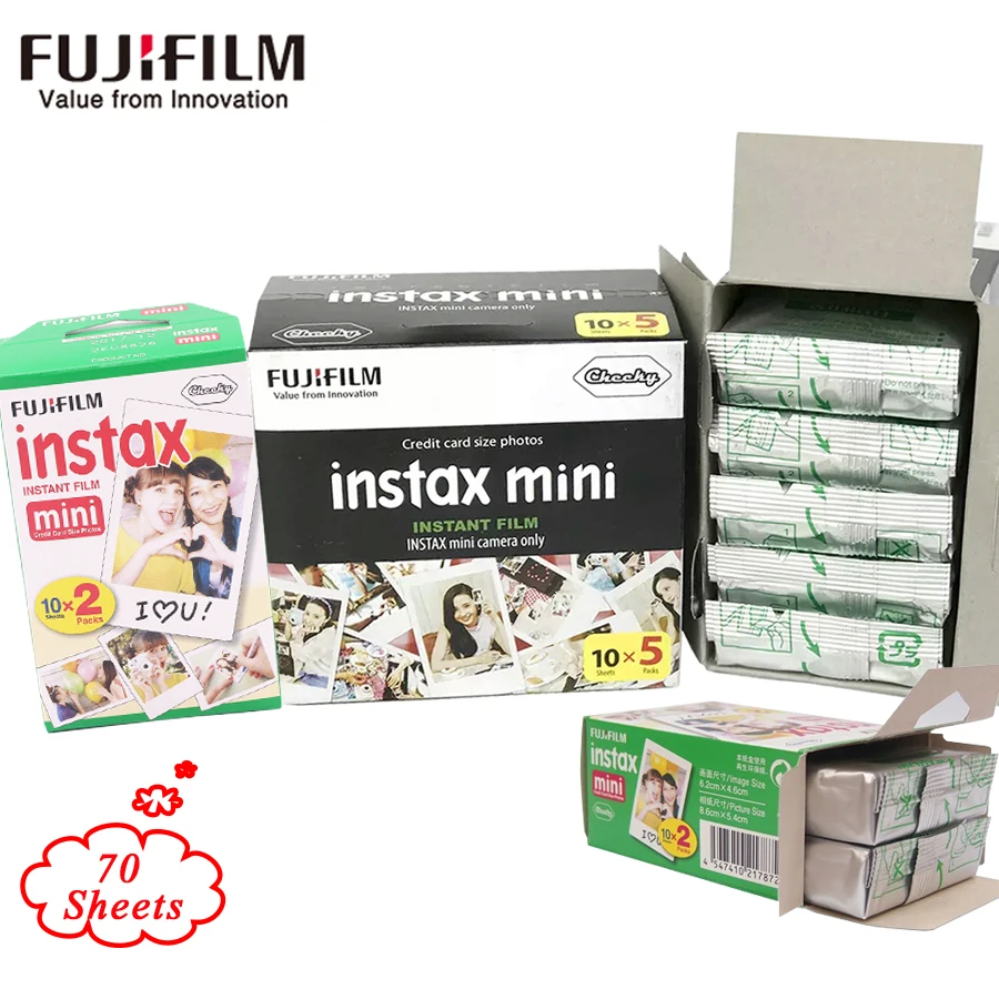 70 листов Fujifilm instax mini фильм белый край 3 дюймов широкая пленка для Фотоаппарат моментальной печати mini 8 9 фотоаппаратов моментальной печати 7 s 25 50 s 90 SP1 Фотобумага