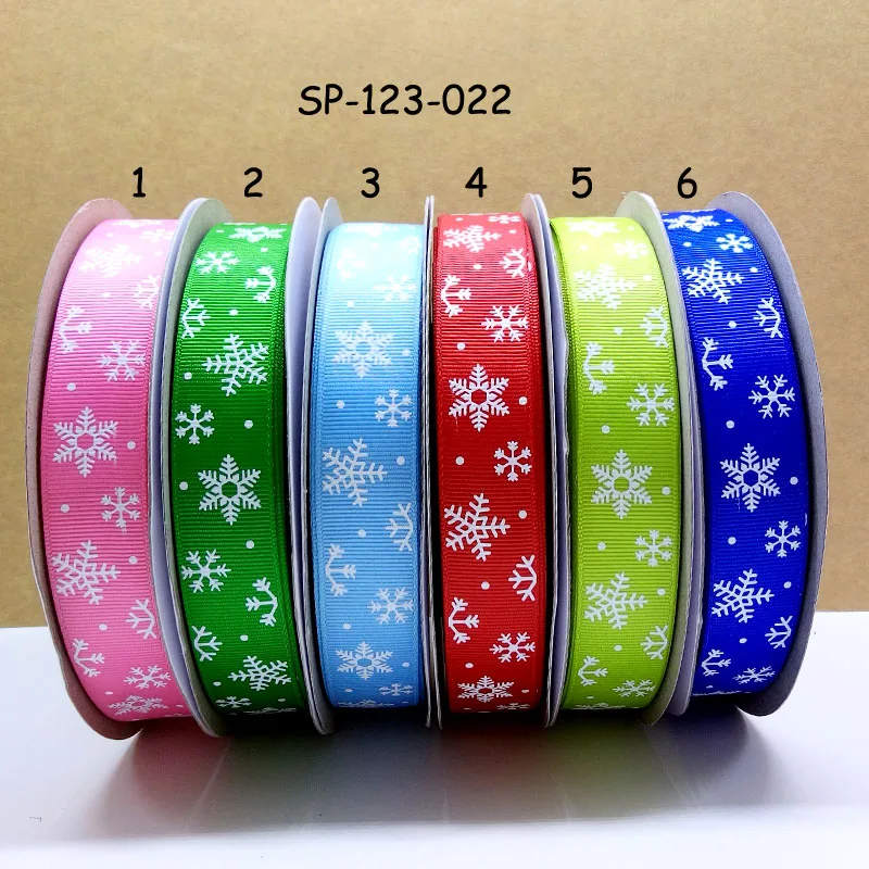 

Free shipping 50 yard 7/8 " 22 mm Christmas printed grosgrain ribbon