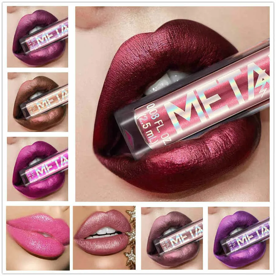 1 PCS 6 Color Sexy Metallic Long Lasting Waterproof Lip Gloss Matte Liquid Lipstick Lipkit Cosmetics Makeup | Красота и здоровье