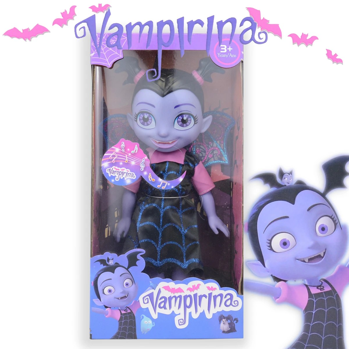 34 см игрушечные вампиры Junior Vampirina игрушки куклы с светильник и музыка игрушки вамп женщина-летучая мышь девочка Фигурка Игрушки для детей Brinquedos