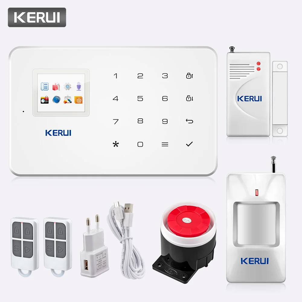Беспроводная GSM система охранной сигнализации KERUI G18 комплект датчиков с
