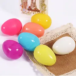 12 шт смешанные цвета украшение пасхальные яйца дома дети Diy игрушки подарки пустая коробка шоколада пластиковые пасхальные яйца Свадебная