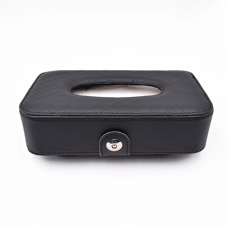 

Universal Paper Rack PU Leather Car Home Rectangle Shaped Tissue Box Container Towel Napkin Tissue Holder
