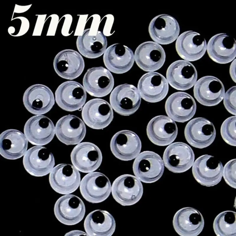 Free Shipping Size 5mm 400pcs/lot Movable Toy Eye googly eyes Plastic