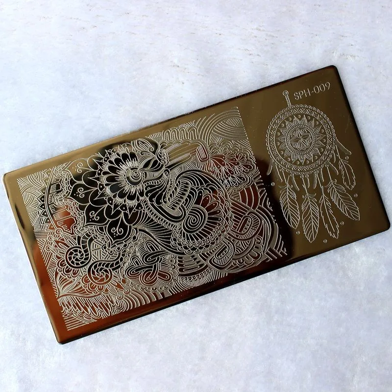 

new !!! free shipping Hot Dream Cather Nail Art Stamping plate Nail Template Holiday nail stamp 6*12cm 1pcs/lot