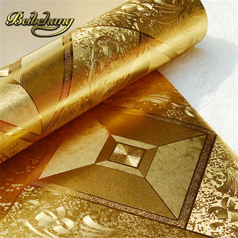 Beibehang الأوروبية KTV الذهب الفضة مربع papel دي parede لفات التلفزيون خلفية ورق الحائط 3d الحديثة خلفيات للجدران 3 d