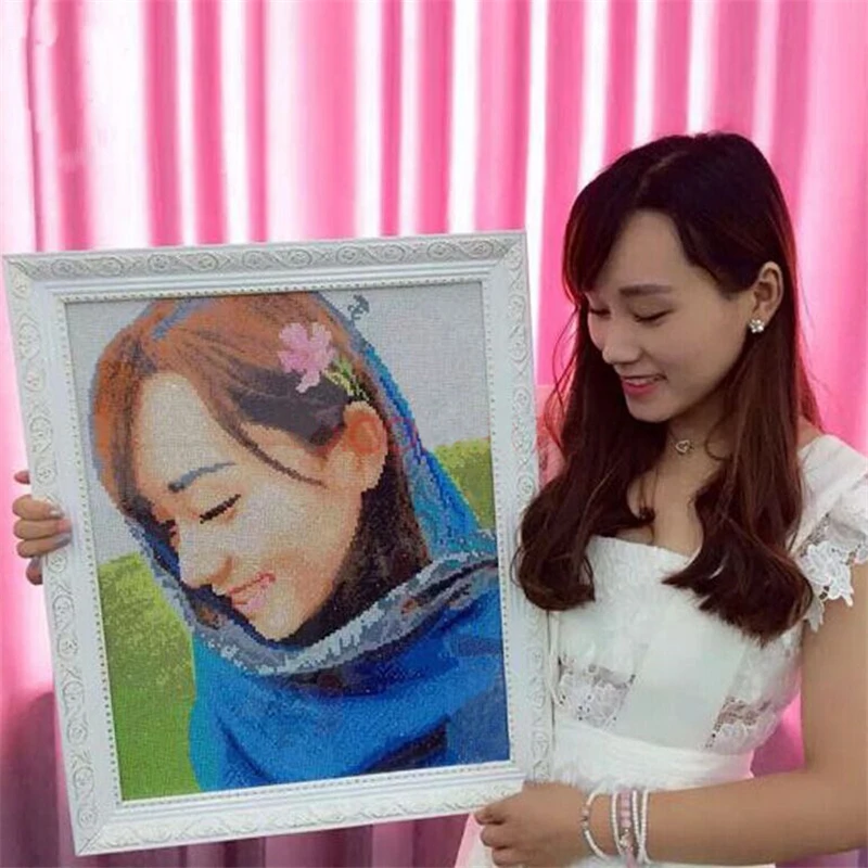

Custom Photo Cross Stitch Embroidery Kit Set 20 inch any other size Make Your Own photo DIY Painting embroidery Cross Stitch