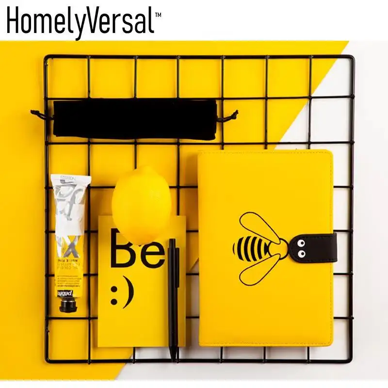

A6 Cute Bee Notebook With agenda calendar Stationery Book Students Time Management Weekly Planner Journal Diary Hand Book