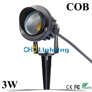

8PCS/Lot 12V 220V 230V 3W Outdoor IP65 COB Courtyard Spike LED Path Lawn Lamp