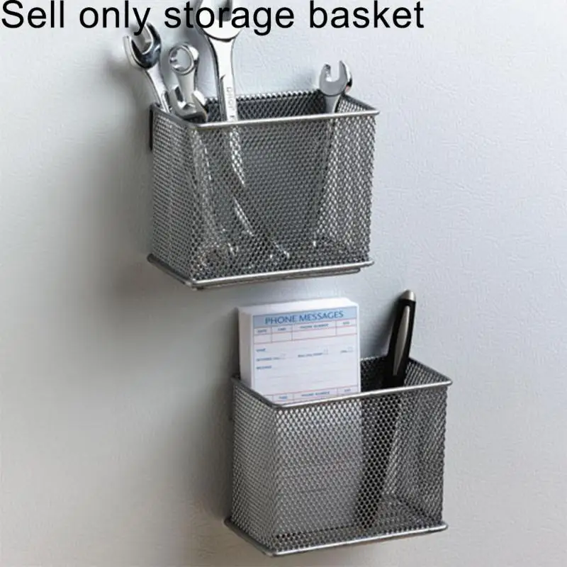 

Wire Mesh Office Magnetic Whiteboard For Refrigerator Storage Basket Desk Tray
