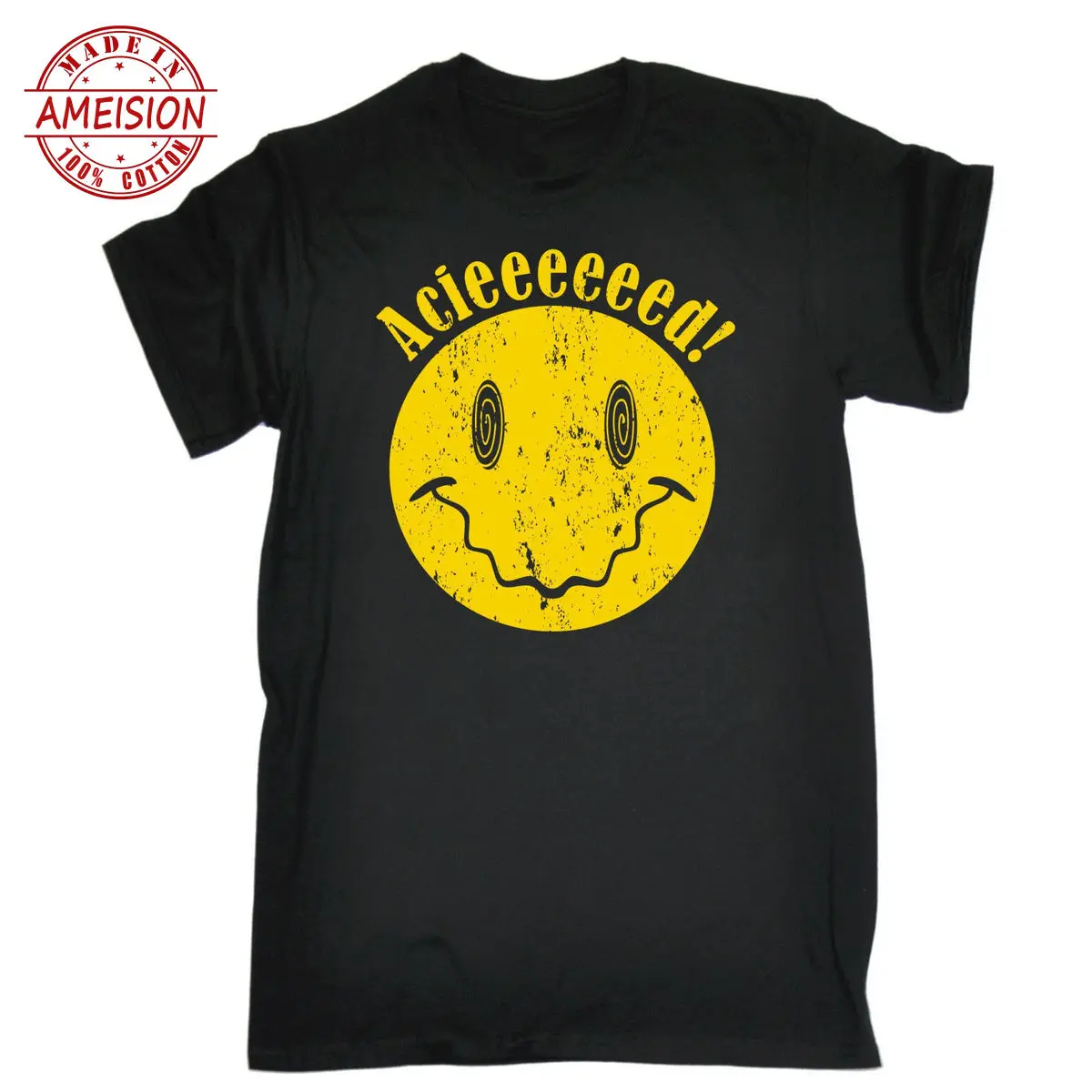 

Summer Hot Sale Acieeeed Dj Party Old Skool Rave Hardcore House Birthday Gift 123t T Shirt Men Summer 2019 Casual Tees T-Shirts