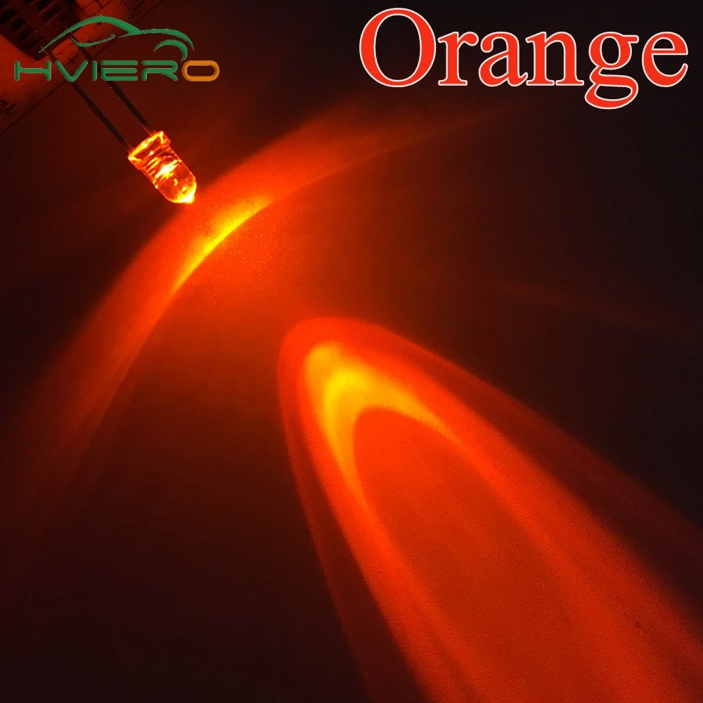 

Wholesale 1000pcs Orange 3mm Round Super Bright Light Bulb Led Light-emitting diode Lamp