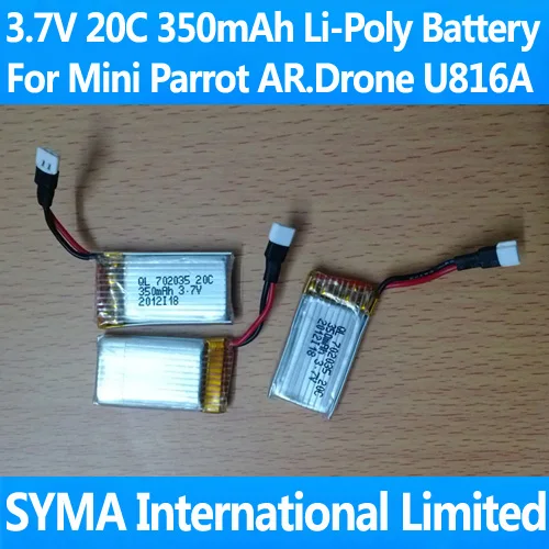 

3.7V 20C 350mAh Li-Poly Battery for Mini Parrot AR.Drone UDI U816 U816A Walkera Mini CP Genius FP QR Ladybird RC Quadcopter