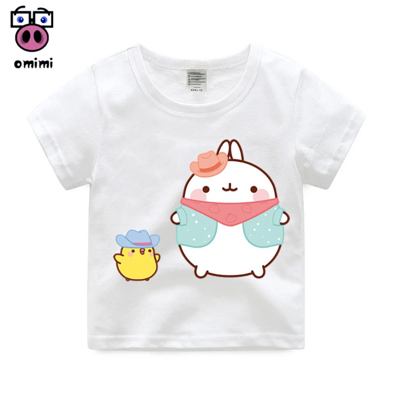 

Girl Molang and Piupiu T-Shirt Boy Girl Toddler Cute Rabbit Molang Bunny Funny Tops Tee Summer Boy Baby T-shirt