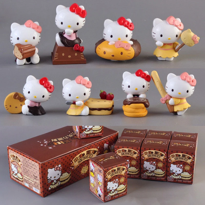 

Good Craft PVC 8 Styles Chocolate Party 1 Hello Kitty Action Figure Anime KT Model Children Safe Toys Birthday Christmas Gift