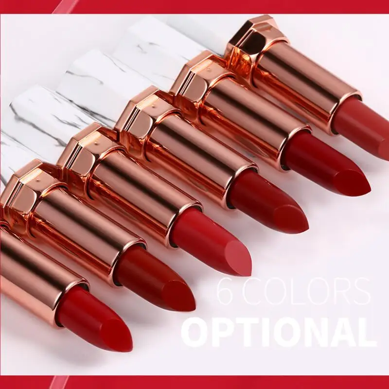 

6 Colors Lipstick Make up Long Lasting Lip Stick Lip Color Interpretation Moisturizing No Bleaching Cosmetics