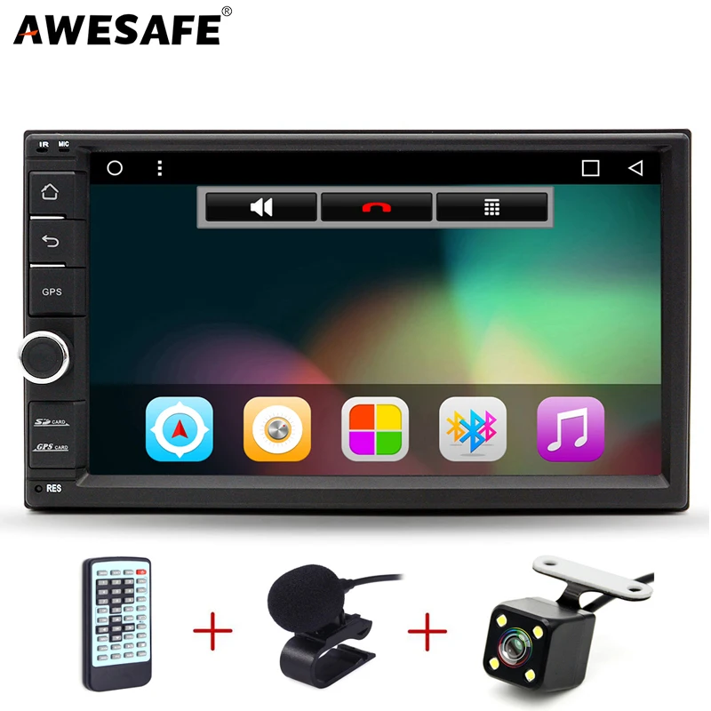 AWESAFE 2 Din 7&quot Car DVD Player 1024*600 Android 6.0 Universal Tap PC Tablet For Nissan GPS Stereo Audio Multimedia | Автомобили и