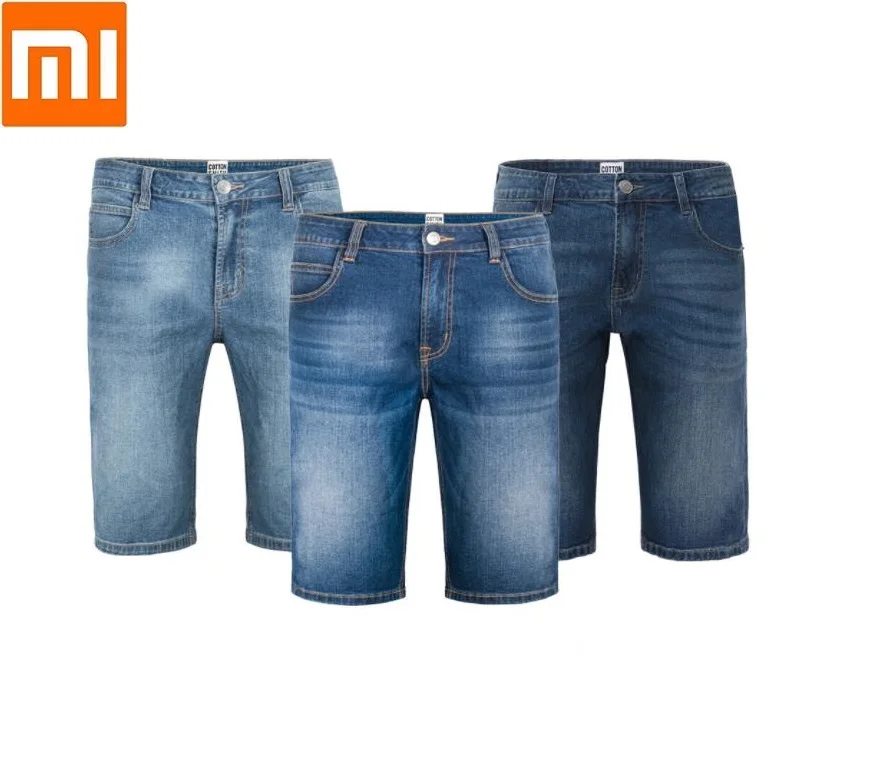 

Xiaomi youpin COTTONSMITH man fashion micro-elastic denim shorts Comfortable and soft Breathable Casual summer jeans for male