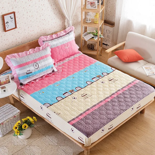 1 Piece Thick Comfortable Cotton Mattress Cover Stretch Pad For