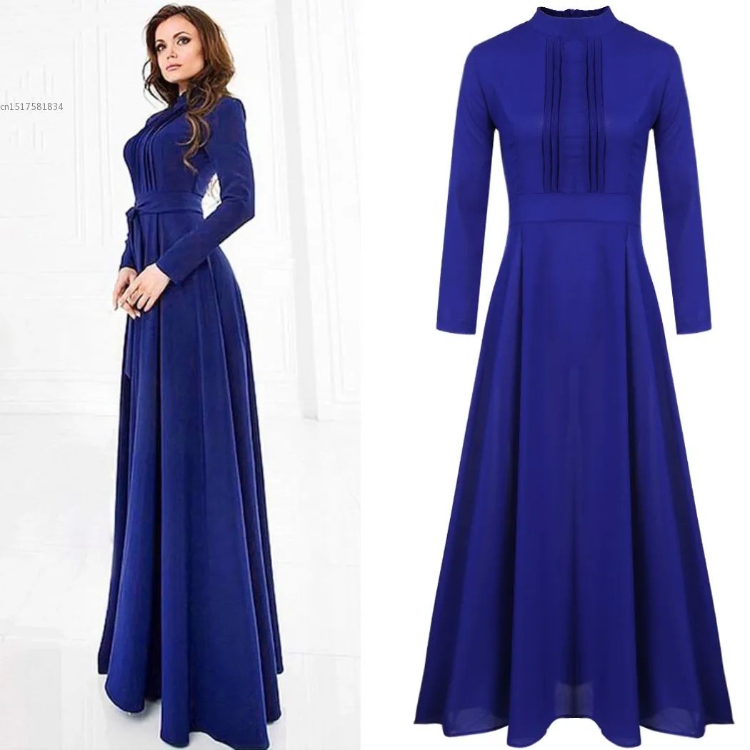 

Lady Dresses Women Chiffon Long Sleeve Slim Fit Dress Party Long Maxi Gown Dresses
