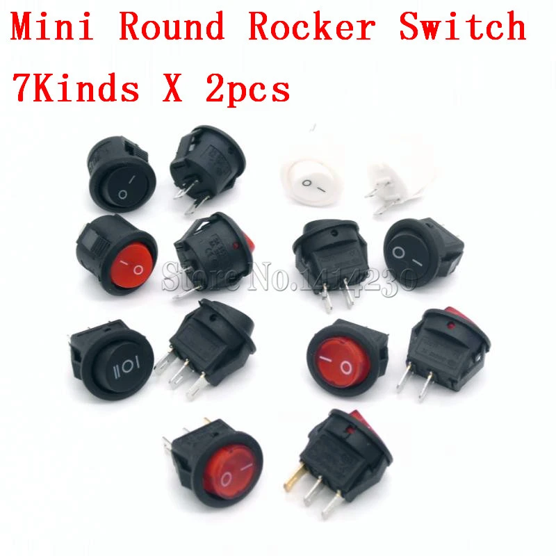 2Pcs Mini 2 pin Round Toggle Self-locking Power ON/OFF Push Button Switch、2018 2Pcs Mini 2 pin Round Toggle Self-locking Power ON/OFF Push Button Switch、2018