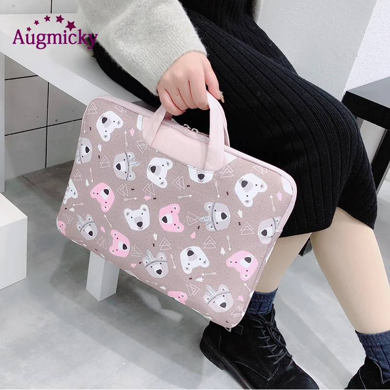 2019 Newest Women Laptop Messenger Shoulder Bag Waterproof Carrying Case for Macbook Dell HP 13 14 15 15.6 inch Handbag