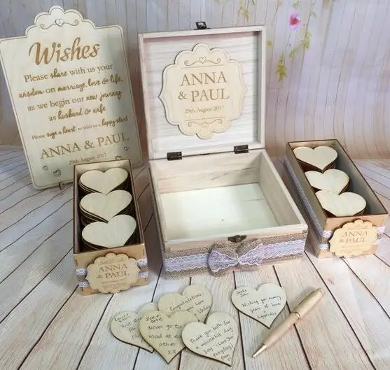customize-Wood-Rustic-Vintage-Wedding-Guest-Book-Alternative-Drop-in-Wish-Box-Wishes-birthday-baby-shower (6)