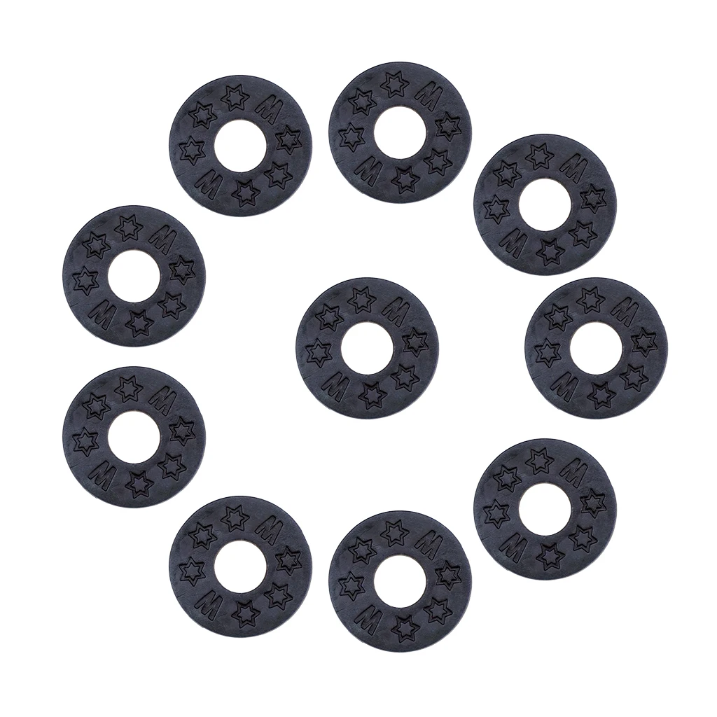 10 Pieces Acoustic Electric Guitar Bass Strap Block Rubber Safety Strap Lock Washer Gasket Cushion