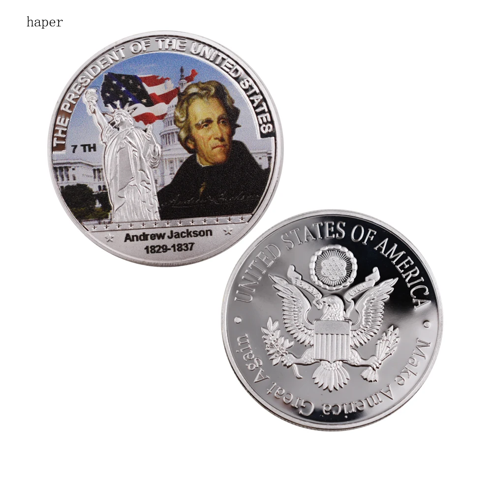 Американский цветной металлический монета US 24th Stephen. G Кливленд президент Серебряная монета 999,9 посеребренный металл Ремесла коллекции - Цвет: coin-0113