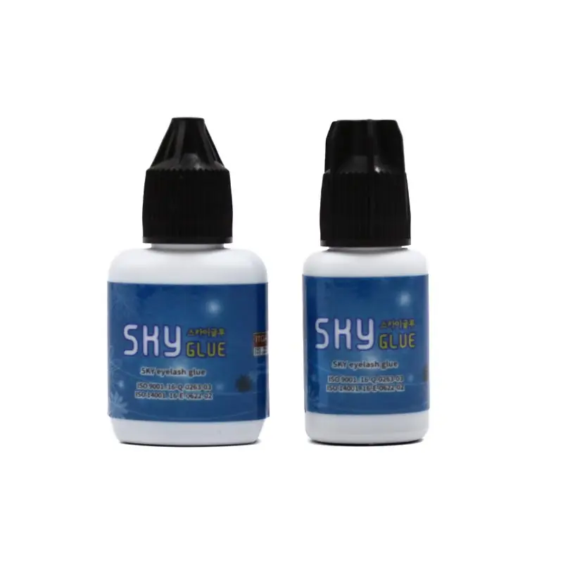 

Professional Sky Glue for Eyelash Extensions 1-2 seconds fast dry eyelash glue Adhesive S+ type 5ml/10ml Black glue