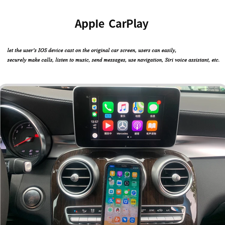 Cheap New Car Wire Type Apple CarPlay Video Interface for Mercedes-benz A B C GLC CLA GLA GLS Class Support Waze Map Phone Call 5