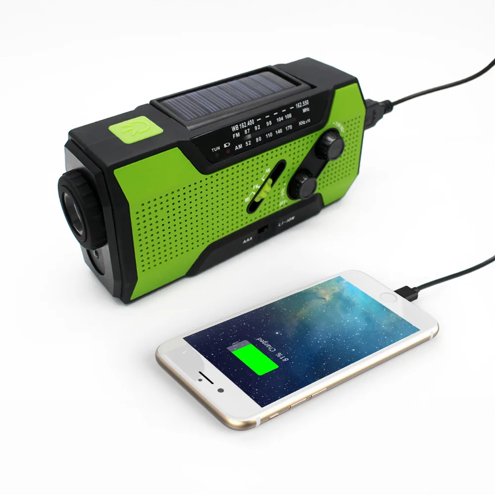 

Manufacturer Direct Solar Hand Power Generation Flashlight All-Band Radio Lamp Alarm Cross-Border Explosion Models