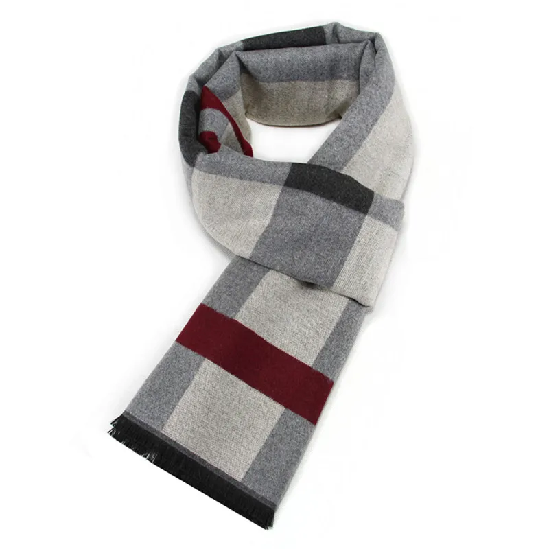 Мужской шарф осень зима винтажный Мягкий клетчатый шарф мужской плотный кашемировый шарф высокого качества брендовые деловые шарфы на каждый день - Цвет: 20
