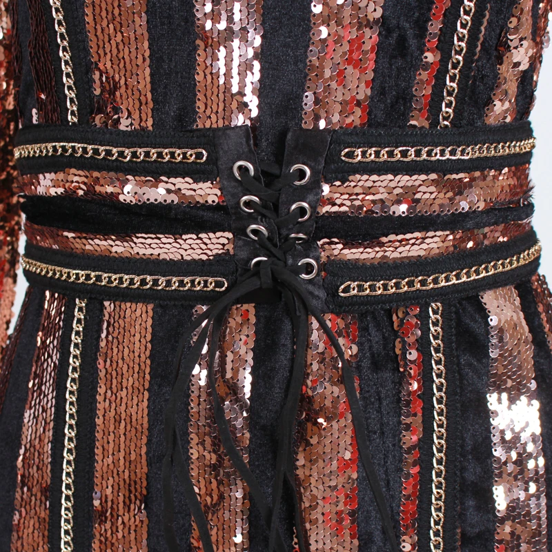Пояса облегающие в полоску с блестками мини-платье О-образным вырезом с длинными рукавами узкая посылка вечерние платья DIY Ремни
