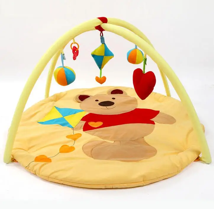 Baby Crawling Mat Cotton Material Baby Play Mats Cute Bear Infant Floor