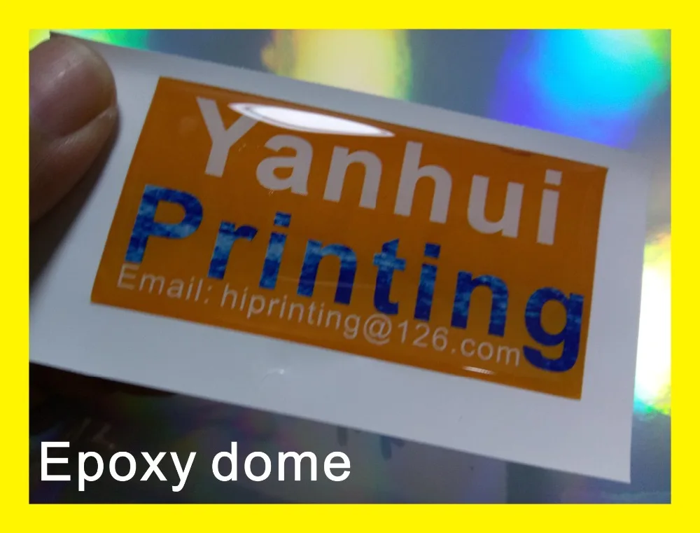 5x4cm Adhesive epoxy dome sticker label printing customin Stationery