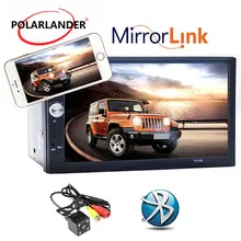 Новый 2 Дин 7 »дюймовый LCD Сенсорный экран магнитофон магнитола автомобиль радио-плеер поддержка 5 Языков Меню BLUETOOTH hands free камера заднего вида